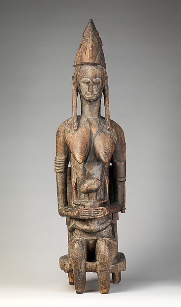Gwandusu carved wood figure by Bamana artists